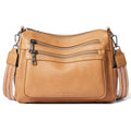 Bluome Crossbody Purses for Women, Medium Large Faux Leather Crossbody Bags Lightweight Sling Bag Shoulder Handbags - color: Camel, size: Medium 7L
