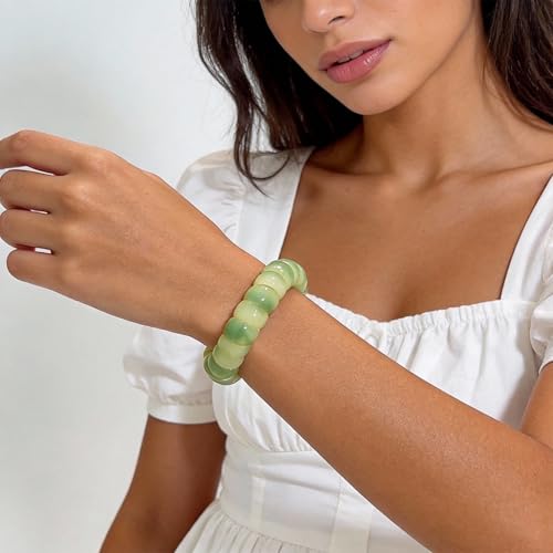 Fidget Bracelet Natural Bodhi Seeds Beaded Bracelets Zen Fidget Stretch Bracelets Alleviate Anxiety Stress Protection Healing Bodhi Jewelry Gifts for Women Men - color: A8:Fidget Bracelet