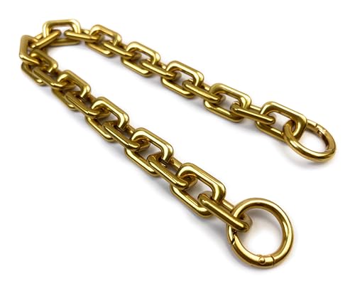 VersaKits 14.9'' Antique Gold Heavyweight Chunky Purse Chain Strap | Premium Zinc Alloy Luxury-Inspired Design Wear-Resistant Finish Easy Clip-On Installation DIY Bag Upgrades - color: Antique Gold, size: 14.9''(38cm)