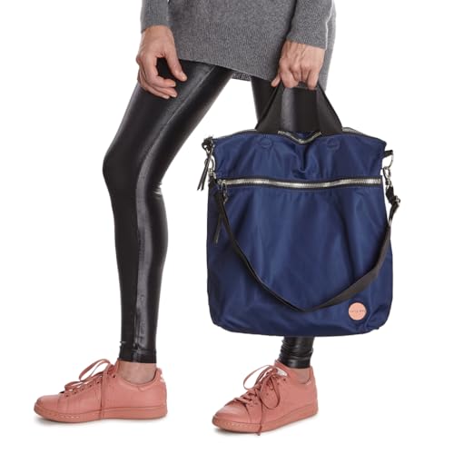 shortyLOVE Wonder Crossbody Messenger Bag - Womens Stylish Nylon Travel Handbag with 55" Adjustable Removable Strap - color: Navy