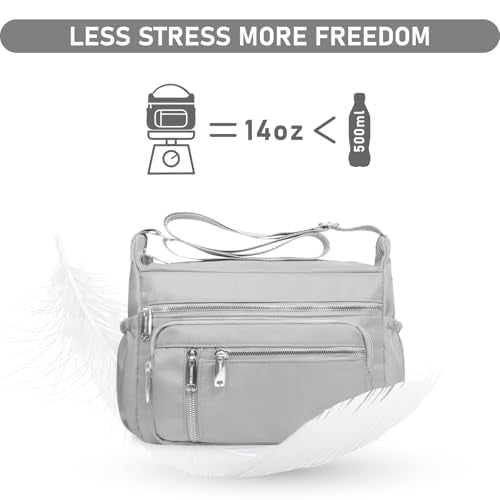 NPBAG Crossbody Bag for Women, Shoulder Purse Handbag Messenger Bag, Trendy Pocketbooks, Waterproof and Multi-Pockets - color: Morning Glory