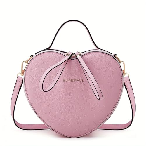 Crossbody Purse for Women Small Crossbody Bags Trendy Vegan Leather with Adjustable Shoulder Straps Gift for Mother Wife Mom - color: 669-pink