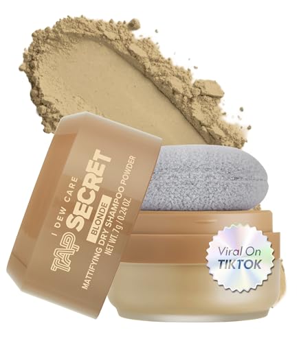 I DEW CARE Tap Secret Mattifying Dry Shampoo Powder - Hydrating Dry Scalp Shampoo for Oily Hair with Biotin & Black Ginseng - Travel Size & Vegan-Friendly Korean Hair Care 0.24oz (Blonde V2) - color: Blonde, size: 0.24 Ounce (Pack of 1)