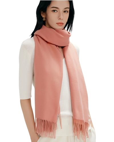 maamgic Women's Winter Scarf Soft Warm Scarf for Women Cozy Shawl Wraps for Women Lightweight Pashmina Style Wrap - color: Solid Nude Pink
