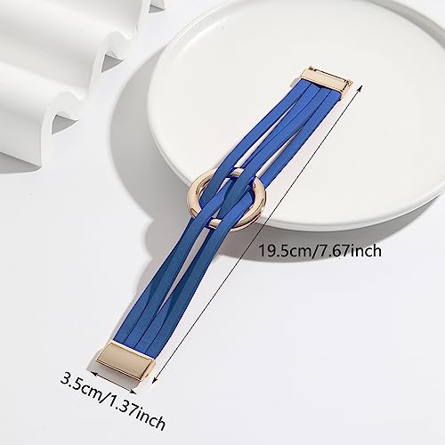 Long tiantian Leather Wrap Bracelets for Women Circle Rhinestones Boho Layered Bracelet Cuff Bangle Bracelet Jewelry Birthday Gifts for Women Holiday Outfits - color: B8:blue