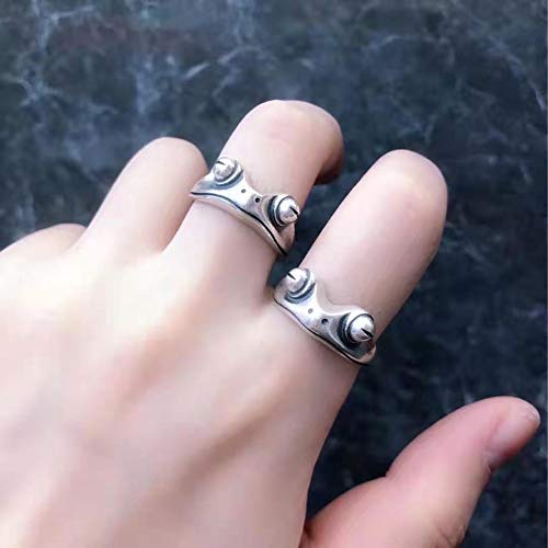 Opening Ring Statement Unisex Resizable Bohemian Artistic Design Retro for Women Silver Color(B)