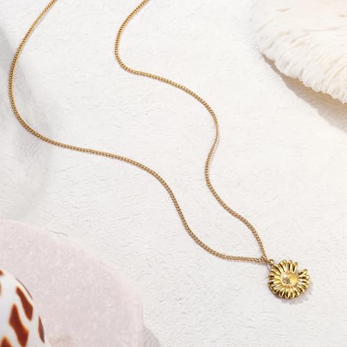 14K Gold Heart Necklace for Women Boho stainless steel waterproof Cute Dainty Love Pendant Necklaces for Women - color: Styie-7