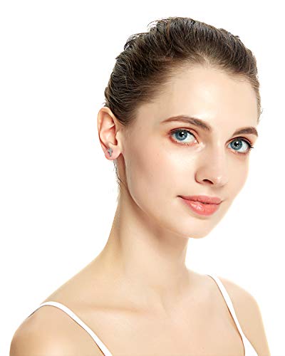 REVEMCN 925 Sterling Silver and Stainless Steel Cross Stud Earrings for Women Men, 3 Pairs - color: White Stud Earrings