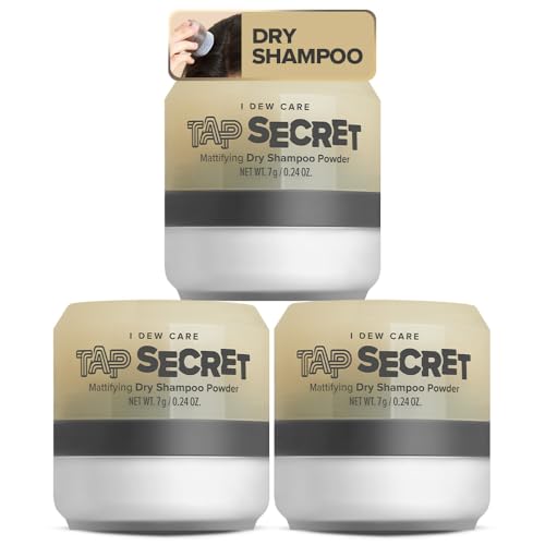 I DEW CARE Biotin Clarifying Dry Shampoo - Tap Secret Original Trio Set | Strengthening & Volumizing, Powder Type, Refillable, Non-aerosol, Brunette, Korean Ginseng, Stocking Stuffers, 0.26 Oz * 3ea - color: 01 Original, size: 0.24 Ounce (Pack of 3)