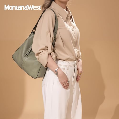 Montana West Hobo Bag for Women Crossbody Purse and Handbags Ladies Chic Shoulder Bags - color: Mint Green