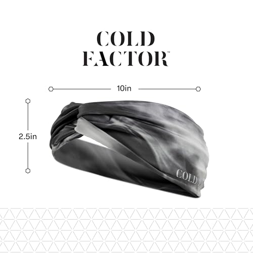 COLD FACTOR Cooling Headband for Women and Men – UPF 50+ Advanced Evaporative Comfort, Instant Cooling Sweatband for Outdoor Sports, Fitness, Yoga, Hiking, Running, and Workout - color: Twisted Pattern