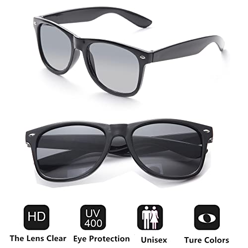 Eyegla Sunglasses Bulk Party Sunglasses Pack 80s Shades Eyewear Set for Men Women 8/10/20/30Pack - color: Black+grey Lens 30 Pack