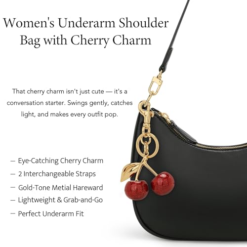 KKXIU Shoulder Bag for Women Cute Hobo Purses and Handbags Retro Clutch Underarm Purse | Cute - color: C-black