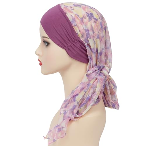 Headwear Turbans for Women - Lightweight Head Scarf for Women's Hair Chiffon Elegant Headwraps Hats - color: A02