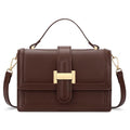 KKXIU Crossbody Bags for Women - Top Handle Purses for Lady, Leather Handbags Shoulder Clutch with Adjustable Shoulder Strap - color: Coffee
