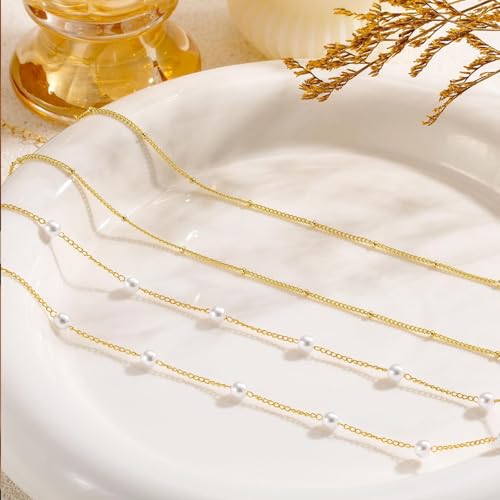 YBO Waist Chain 18K Gold Plated Body Jewelry for Women Adjustable Bikini Belly Belt Sexy Waist Beads Summer Beach - style: Pearl+Beads-G