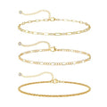Ankle Bracelets for Women Gold/Silver Plated Anklets for Women Cuban Snake Beads Figaro Paperclip Box Link Chain Layered Anklet Set Dainty Fashion Waterproof Anklet Jewelry Gift for Women