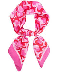 Satin Bandana Headscarf for Women Silky Hair Scarves for Fashion Lightweight - color: 25-pink Heart Shape
