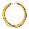 Noessla Beaded Statement Necklaces for Women Layered Chunky Bead Necklace Fashion Costume Jewelry Gifts for Mom - color: 029-Yellow