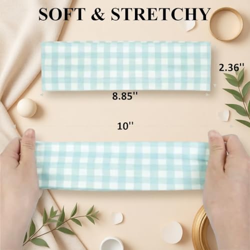TERSE Plaid Headbands for Women Trendy Hair Accessories: Cute Head Bands for Women's Hair Fashion Hairbands 6PCS - color: Headbands Color- Plaid Print