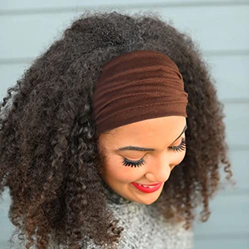 Jesries 10 PCS Women Headbands African Wide Hair Wrap Extra Turban Head Bands for Lady Large Sport Workout Stretch Non-slip Big Hair Bands - color: Army green