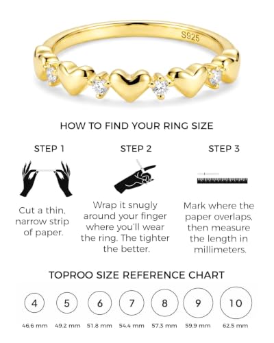 Cross Ring 14K Gold Plated 925 Silver with CZ, Stackable Rings - color: Love 14K Gold, size: 9