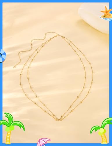 Gold Waist Chain for Women, Trendy Layered Belly Chain Jewelry, Adjustable Body Chain for Beach & Summer Outfit - style: Gold Style 4