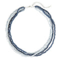 Noessla Beaded Statement Necklaces for Women Layered Chunky Bead Necklace Fashion Costume Jewelry Gifts for Mom - color: 029-Blue
