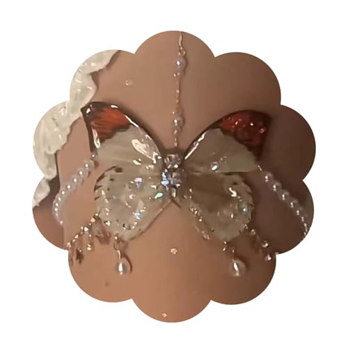 Butterfly Body Chain Rhinestone Fairy Thigh Jewelry Set for Women Party, Multi Layer Butterfly Necklace Shiny Transparent Wing Thigh Chain for Women - style: Butterfly Body Chain Rhinestone A