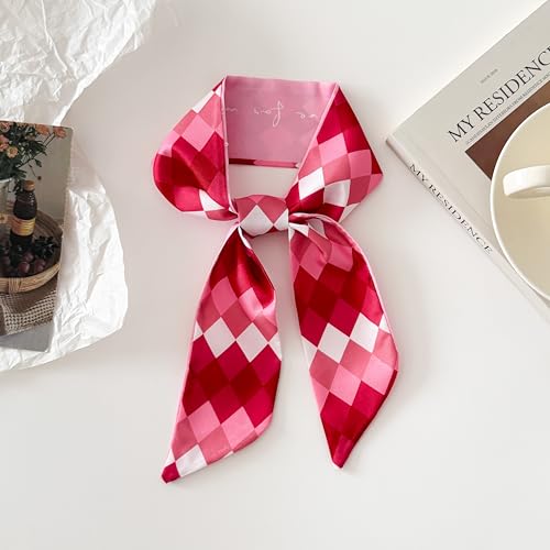 4/40 Pcs Hair Scarf for Women, 35"x2.36" Lightweight Silk Headband, Purse & Bag Scarves Gift Collection - color: Monochrome