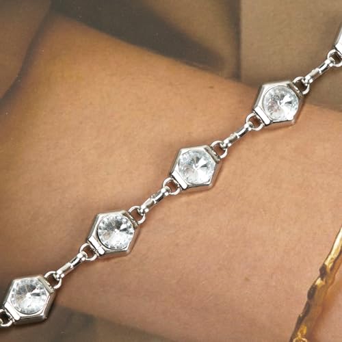 Luvatar Fashion Metal Waist Chain Belt Blouse Dress Sweater Chain Belt… - color: Silver-F45