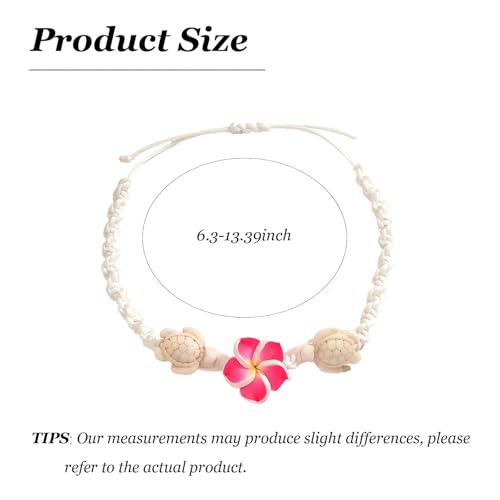 Long tiantian Gold Anklet Bracelet for Women Flower Anklet Summer Beach Vacation Jewelry Gift Boho Chic Foot Chain - color: red