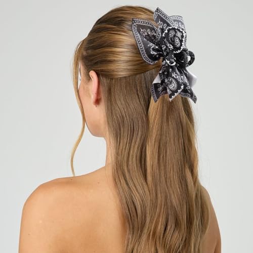 Bow Claw Clips Bow Hair Clips Black 3PCS Big Hair Bows for Women Butterfly Styling Large Hair Clips for Thick Hair for Girls Hair Accessories for Teen - color: 3PC-Black Series