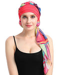 Chemo Headwear Turbans for Women Long Hair Head Scarf Headwraps Cancer Hats - color: Geometrical Drawing