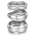 Chunky Gold Bangle Bracelets for Women Trendy 14K Gold Plated Cuff Bracelets Stack, Dainty Gold Bracelet Sets Non Tarnish Fashion Jewelry Gift - style: Silver-3pc-008