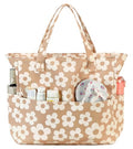 Bluboon Waterproof Beach Tote Pool Bags for Women Ladies Extra Large Carry On Bag With Wet Compartment for Weekender Travel - color: Beige Floral 157
