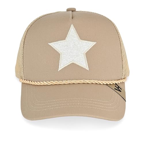 VINTAGE HAVANA Trucker Hats Women | Mesh Adjustable Snapback Hat | Men & Women Cute Trendy Fashion Baseball Cap - color: Beige/Pearl
