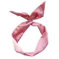 HYFEEL Wire Headbands for Women Bow Hair Scarf Cute Twist Hairbands Adjustable Head Wraps Fashion Beach Hair Accessories for Girls Lady Multi-use Turban (Pink) - color: Pink