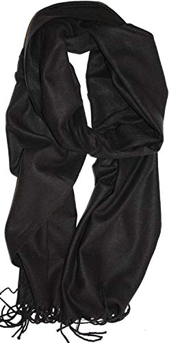 VERONZ Super Soft Classic Cashmere Feel Winter Scarf - color: Black