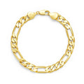 14K Gold Bracelets for Women & Men Trendy Dainty 7mm Figaro Bracelet for Men Hypoallergenic Gold Chain Bracelet for Women Jewelry Gifts - color: 14K Gold Figaro Bracelet-7