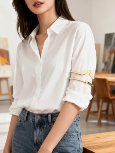 Minimalist Arm Cuff Bracelet Layered Armband Elegant Cuff Bangle Round Bracelet Stackable Geometric Jewelry for Women Men - color: geometric