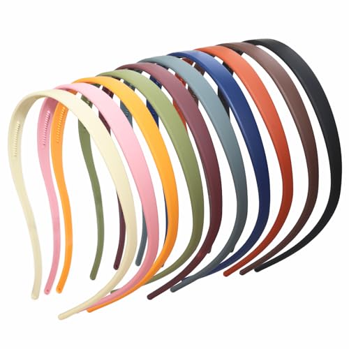 10 Pack Headbands Designed for Eyewear Flex No Pressure Hairbands for Women Comfortable Plastic Headbands with Teeth - color: 10 PCS-Matte|Multicolors