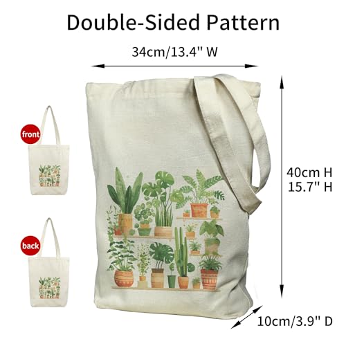 itgowisa Canvas Tote Bag for Women, Tote Bag with Zipper Inner Pocket, Zippered Canvas Bag for Shopping Work Grocery Everyday - style: Green