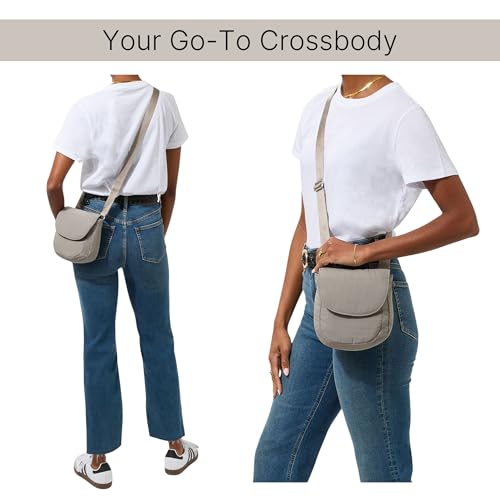 Baggallini Swift Flap Mini Crossbody - color: B-lite Silver Sand