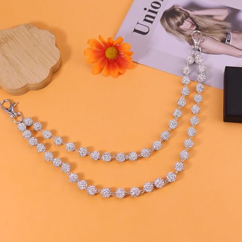 Pants Chain Wallet Chain Punk Chain Hip Hop Butterfly Lock Charm Jeans Chains Rock Chains for Women Men Hipster Women Fashion Trendy Waist Pants Chain Jewelry Clothing Accessories - color: D-White