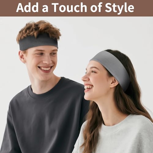 Panleding 12 Pack Headbands for Women, Elastic Soft Hair Bands for Workout, Yoga, Running, Fitness - color: Deep Neutral