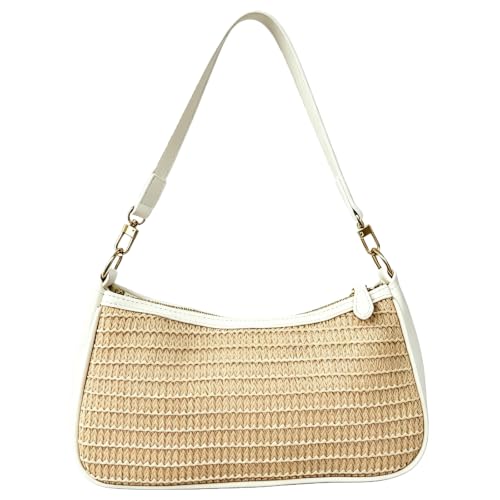 Shoulder Bag for Women with 2 Removable Straps and Zipper Closure Crossbody Bags Clutch Tote HandBags Purses | with 2 Removable Straps - color: Newbeige