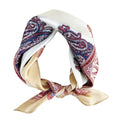 Women's Small 21 inch 100% Silk Scarf Bandana for Head Neck Hair | 100% Mulberry Silk Lightweight Designs Gift-Ready Packaging For Hair Fashion 21"x21" Printed - color: 109beige
