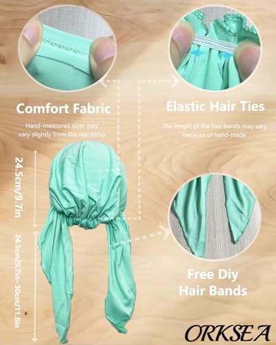 Chemo Headwear for Women Pre-Tied Head Scarf Headwraps Soft Turbans Cancer Hats Chemo Beanie Coverings Scarves - color: Mint Green