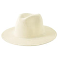 Lanzom Women Wide Brim Straw Panama Roll up Hat Fedora Beach Sun Hat UPF50+ - color: Beige Without Band, size: One Size-Small